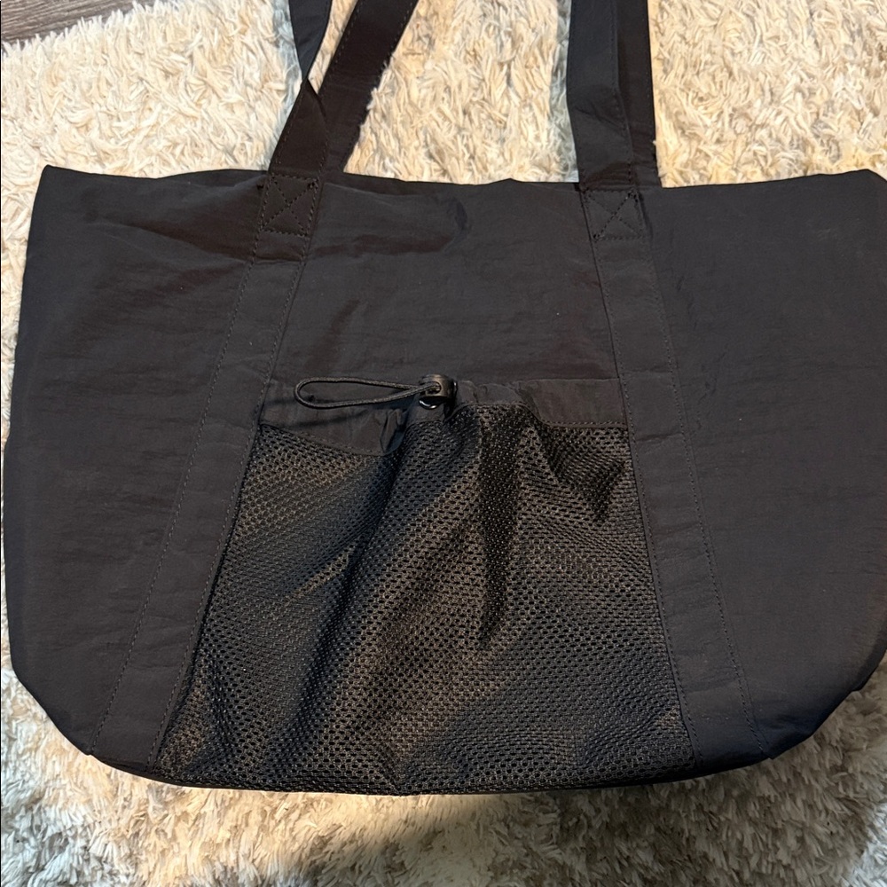 New! FLX Black Mesh Pocket Tote Bag